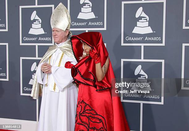 Singer Nicki Minaj arrives at The 54th Annual GRAMMY Awards at Staples Center on February 12, 2012 in Los Angeles, California.