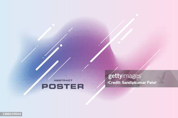 stockillustraties, clipart, cartoons en iconen met monochrome printing raster, abstract vector halftone background. - marbled effect