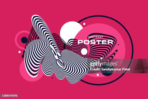 trendy abstract background. composition of amorphous forms and lines. - designelement stock illustrations