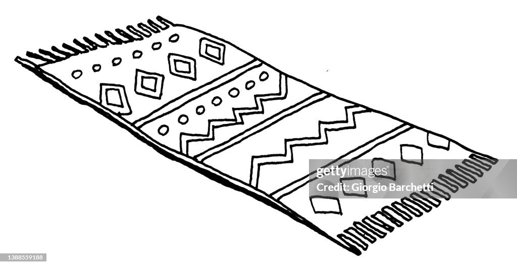 Long Rug Drawing Rug High-Res Vector Graphic - Getty Images