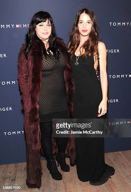 Mia Tyler and Chelsea Tyler pose backstage during Tommy Hilfiger Presents Fall 2012 Women's Collection at the Park Avenue Armory at Park Avenue...