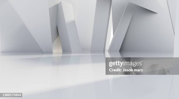 futuristic empty room,3d rendering - background concrete indoor stock-fotos und bilder