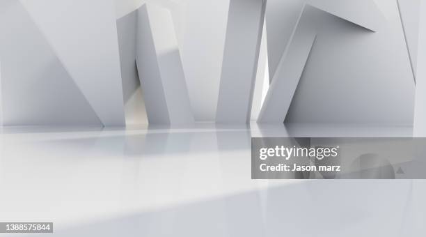 futuristic empty room,3d rendering - white architecture stock pictures, royalty-free photos & images