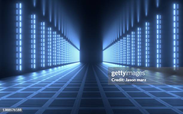 futuristic empty room - floor perspective stock pictures, royalty-free photos & images