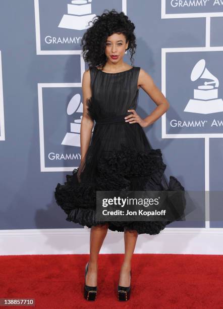 Singer Corinne Bailey Rae arrives at 54th Annual GRAMMY Awards held the at Staples Center on February 12, 2012 in Los Angeles, California.