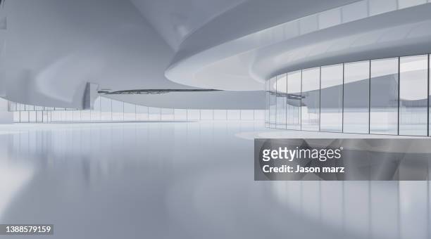 modern architecture with glass dome - museum innen stock-fotos und bilder