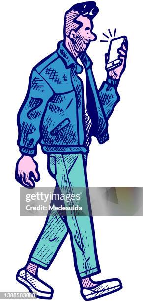 hipster - man scratching stock illustrations