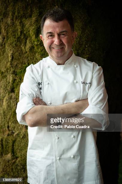 Spanish chef Martin Berasategui poses for a portrait sessionat Torre Emperador Castellana on March 30, 2022 in Madrid, Spain.