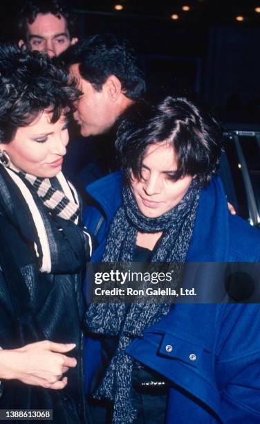 American actress Raquel Welch and her daughter, actress Tahnee Welch , attend a 'Scarface' premiere party at Sardi's Restaurant, New York, New York,...