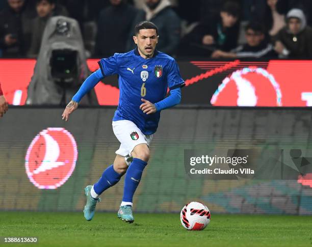 Stefano Sensi of Italy in action during the International Friendly match between Turkey and Italy on March 29, 2022 in Konya, Turkey.