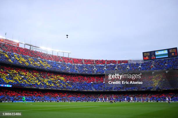 General view of play inside the stadium during the UEFA Women's Champions League Quarter Final Second Leg match between FC Barcelona and Real Madrid...