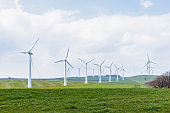 Renewable Energies Wind Turbines on Wind Farm