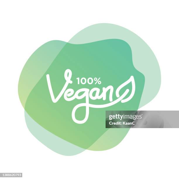 stockillustraties, clipart, cartoons en iconen met vegan lettering. natural meal fresh products logo. ecology farm bio food vector premium badges stock illustration - veganist