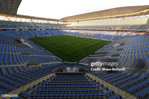 General view inside the 974 Stadium on March 30, 2022 in Doha, Qatar.