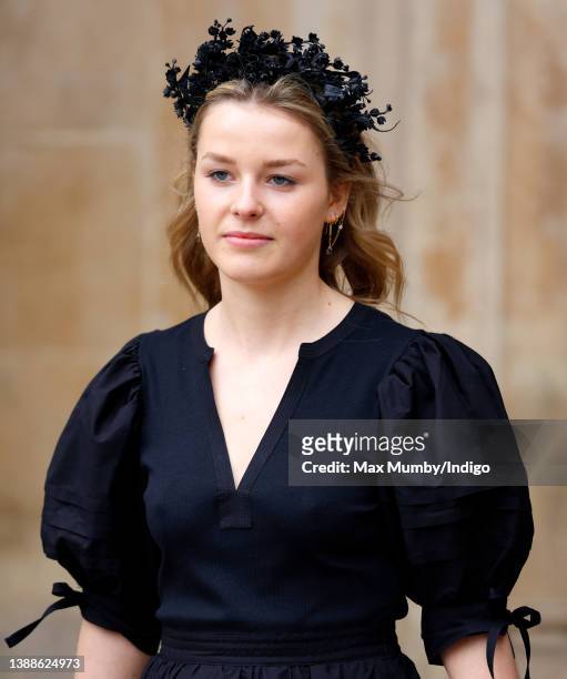 Margarita Armstrong-Jones attends a Service of Thanksgiving for the life of Prince Philip, Duke of Edinburgh at Westminster Abbey on March 29, 2022...