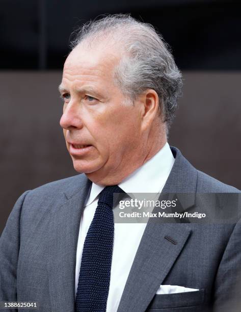 David Armstrong-Jones, 2nd Earl of Snowdon attends a Service of Thanksgiving for the life of Prince Philip, Duke of Edinburgh at Westminster Abbey on...