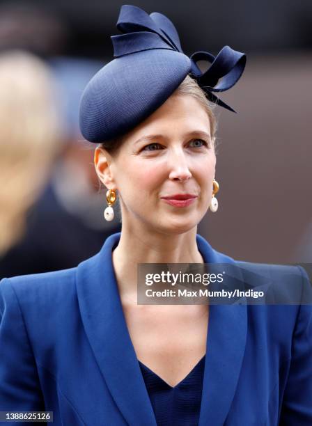 Lady Gabriella Windsor attends a Service of Thanksgiving for the life of Prince Philip, Duke of Edinburgh at Westminster Abbey on March 29, 2022 in...