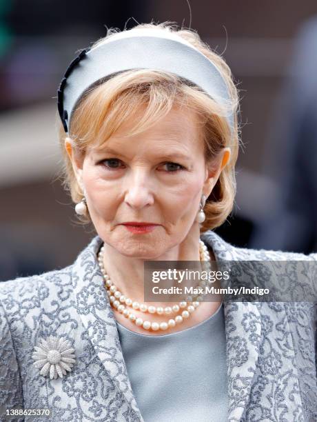 Margareta, Custodian of the Crown of Romania attends a Service of Thanksgiving for the life of Prince Philip, Duke of Edinburgh at Westminster Abbey...