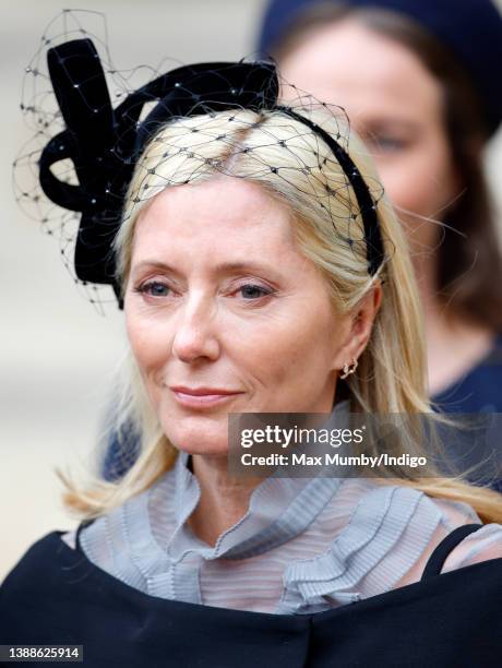 Crown Princess Marie-Chantal of Greece attends a Service of Thanksgiving for the life of Prince Philip, Duke of Edinburgh at Westminster Abbey on...