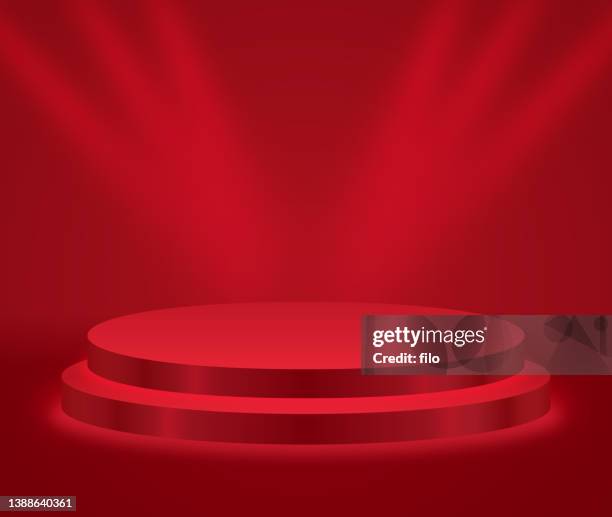 red carpet elegant platform podium - red carpet background stock illustrations