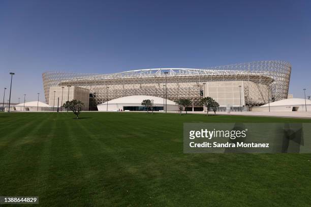 General view of Ahmad Bin Ali Stadium ahead of FIFA World Cup Qatar 2022 on March 30, 2022 in Doha, Qatar. Ahmad Bin Ali Stadium will host 7 matches.