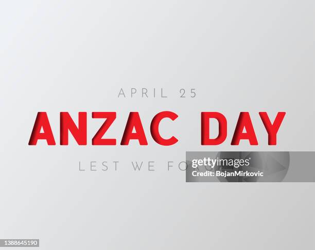 anzac day, lest we forget, april 25, poster. vector - anzac day stock illustrations