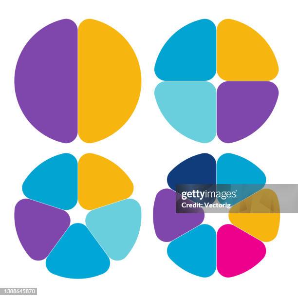 Colorfu Pie Graph Example Colorful Pie Chart Collection High-Res Vector Graphic - Getty Images