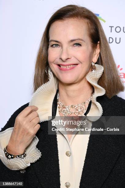 Actress Carole Bouquet attends the "Toute La Memoire Du Monde" photocall at La Cinematheque on March 30, 2022 in Paris, France.