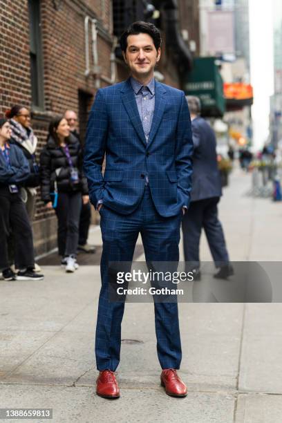 Ben Schwartz is seen in Midtown on March 30, 2022 in New York City.