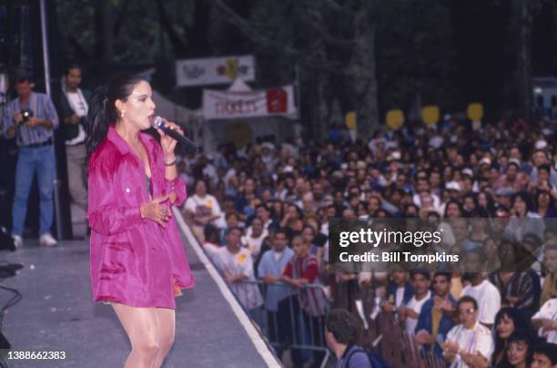 August 1995: MANDATORY CREDIT Bill Tompkins/Getty Images Olga Tanon. August 1995 in New York City.