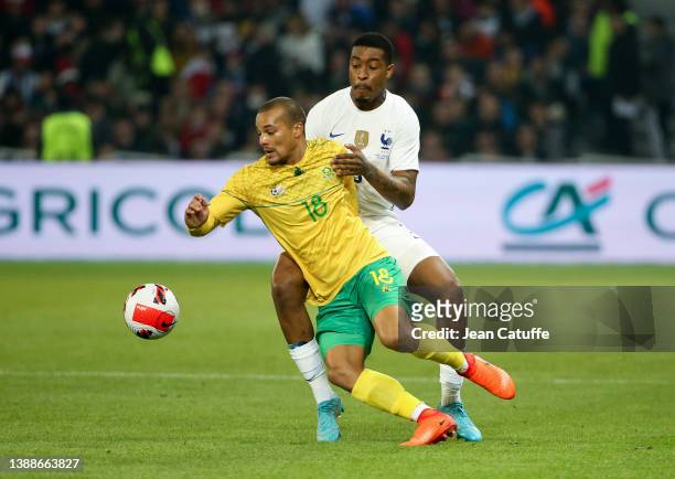 Fagrie Lakay of South Africa, Presnel Kimpembe of France during the international friendly match between France and South Africa at Stade Pierre...
