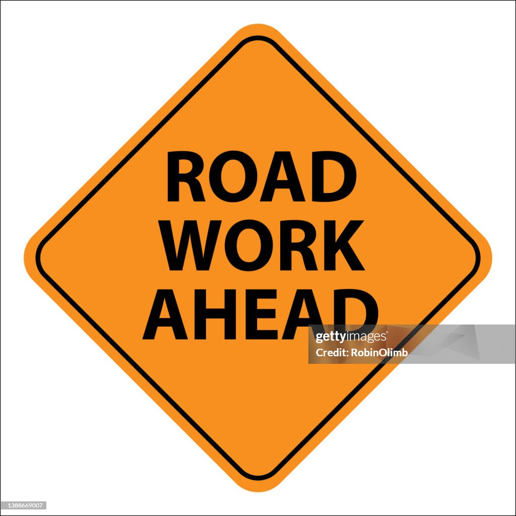 Road Work Again Road Sign