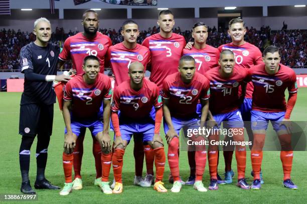 Players of Costa Rica pose for the team photo prior to a match between Costa Rica and United States as part of the Concacaf 2022 FIFA World Cup...