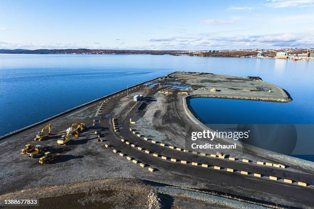 chantier d’agrandissement du port - travaux dagrandissement photos et images de collection