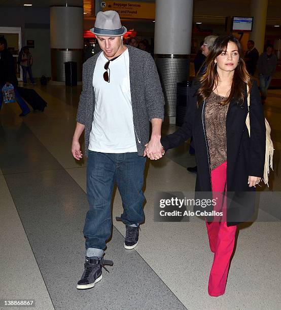 Channing Tatum and Jenna Dewan are seen on February 12, 2012 in New York City.