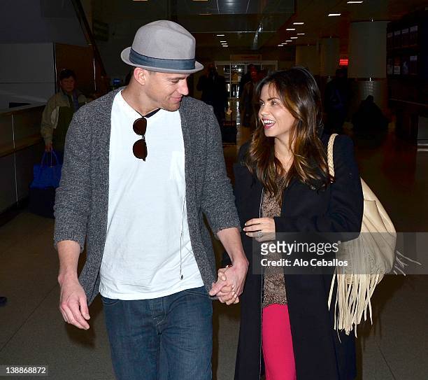 Channing Tatum and Jenna Dewan are seen on February 12, 2012 in New York City.