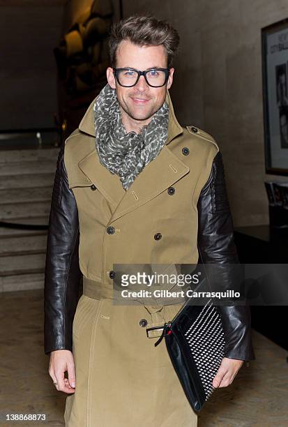 Stylist Brad Goreski is seen around the Lincoln Center during Fall 2012 Mercedes-Benz Fashion Week on February 12, 2012 in New York City.