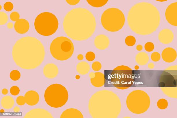pastel orange and yellow circles  abstract background - ombré imagens e fotografias de stock