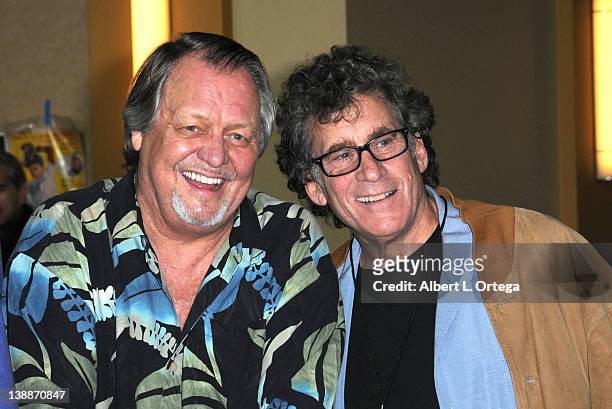 Actors David Soul and Paul Michael Glaser of "Starsky & Hutch" attend the Hollywood Show held at Burbank Airport Marriott on February 11, 2012 in...