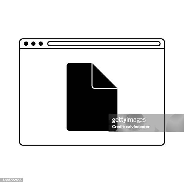 web browser document icon - reading mail stock illustrations