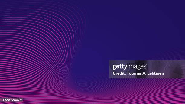 wavy pink lines on a purple or dark blue background. - purple stock pictures, royalty-free photos & images