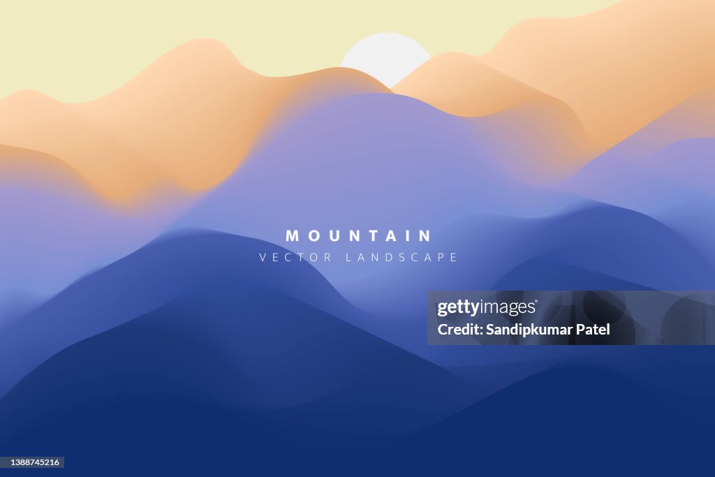 Abstrakte Landschaft, Berg, Hintergrund