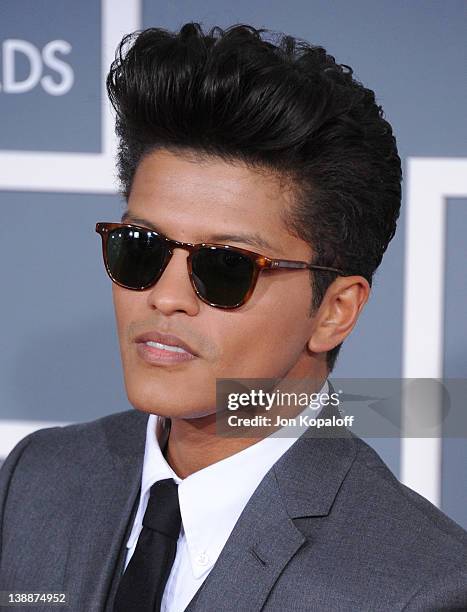 Singer Bruno Mars arrives at 54th Annual GRAMMY Awards held the at Staples Center on February 12, 2012 in Los Angeles, California.