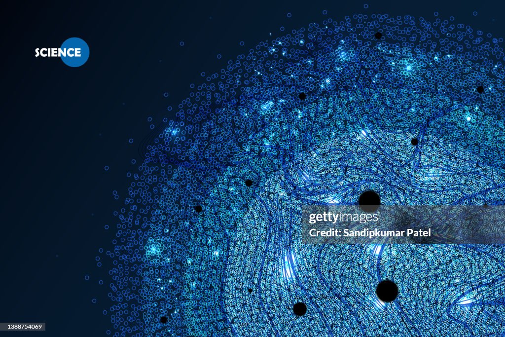 Science Particles transition wave vector background.