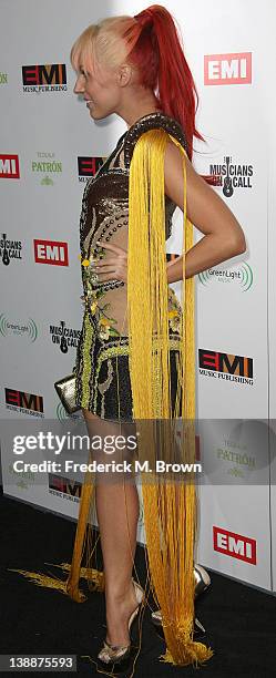 Recording artist Bonnie McKee attends the EMI GRAMMY After Party at the Capital Records Building on February 12, 2012 in Hollywood, California.