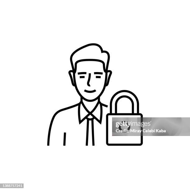 access line icon - one-armed-person-handicapped-person stock illustrations