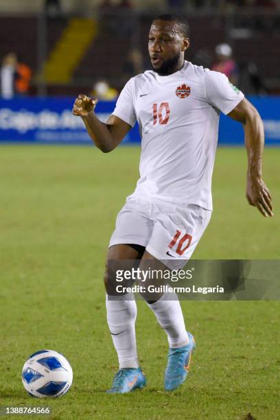 Junior Hoilett of Canada in action during a match between Panama and Canada as part of Concacaf 2022 FIFA World Cup Qualifiers at Rommel Fernandez...