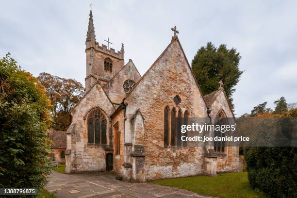 st andrew's church, castle combe, wiltshire, england - castle combe stock pictures, royalty-free photos & images