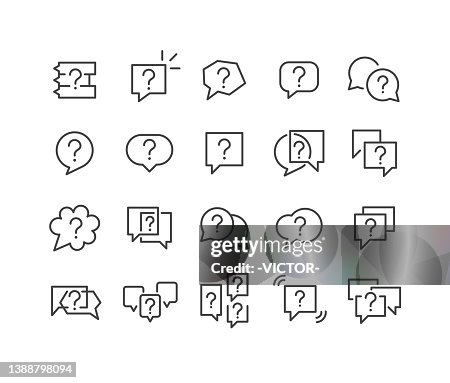 Question Mark Icons - Classic Line Series Question Mark Icons - Classic Line Series