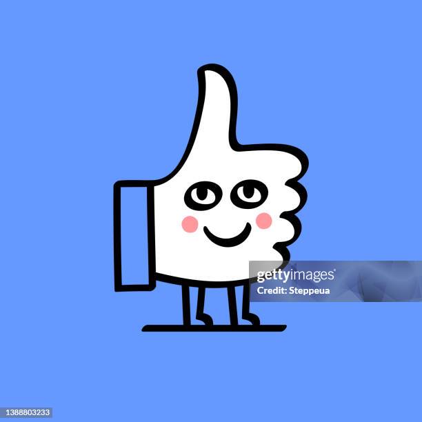 cartoon thumbs up - smiley face thumbs up stock illustrations